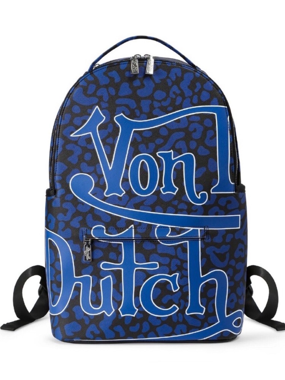 Von Dutch Large Blue Graphic Backpack